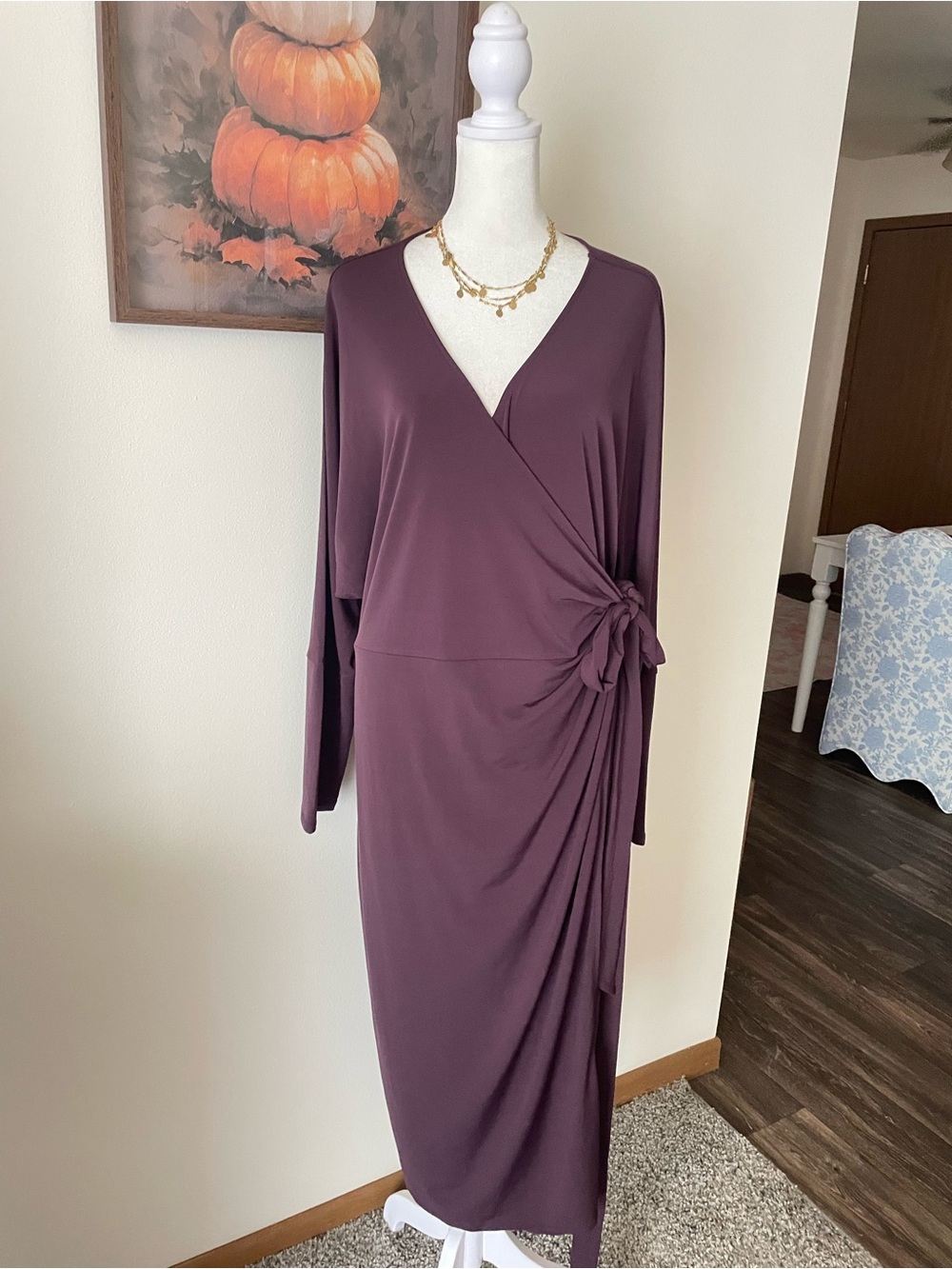 Universal Standard Dolman Sleeve Jersey Wrap Dress M (2X or 18-20)
